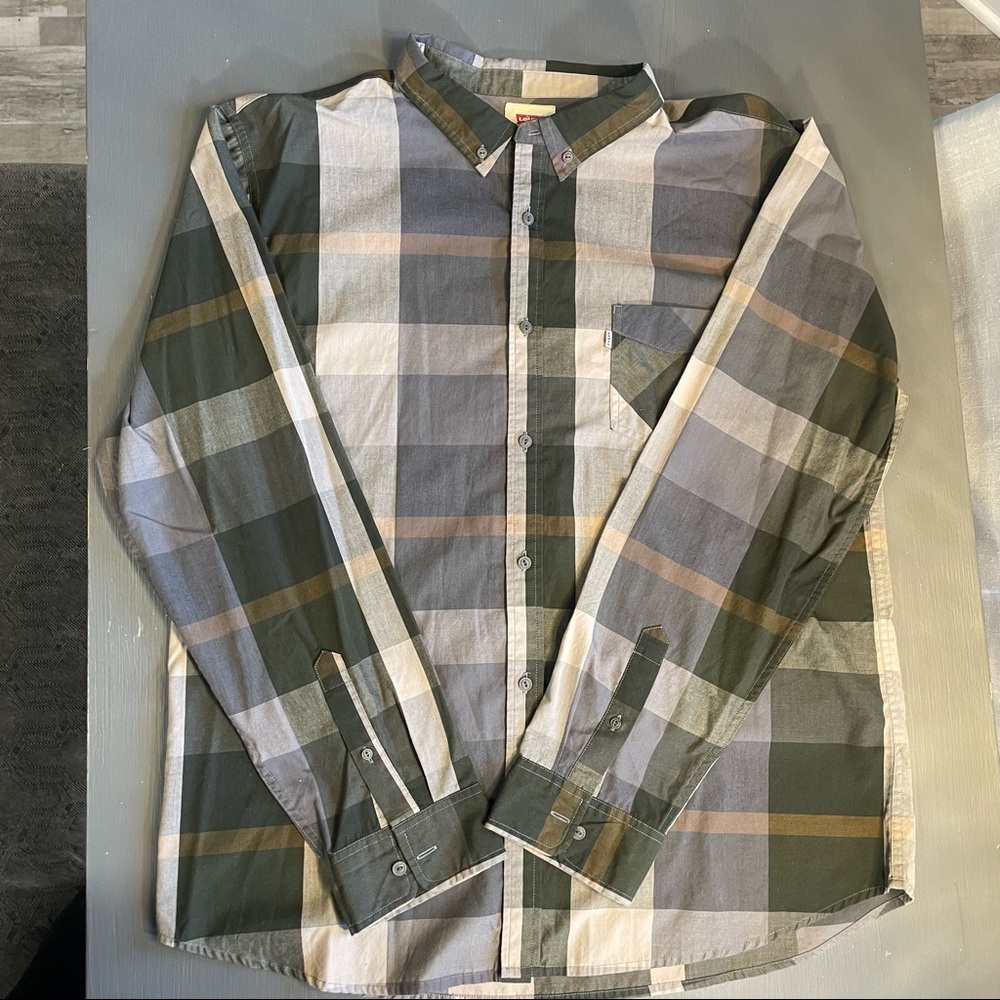 Levi’s Flannel Shirt Long Sleeve Plaid Button Down Men’s Size XXL